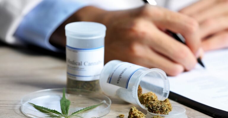 Doctor prescribing marijuana