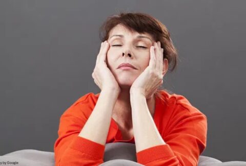 A women looking fatigue