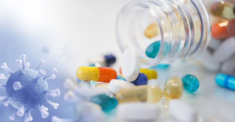 Antiviral medicine - Illustration of an antiviral medication