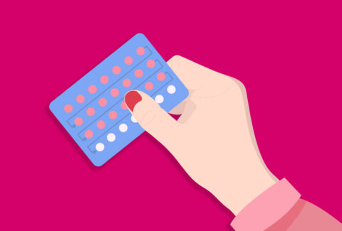 Birth control pills in blister pack