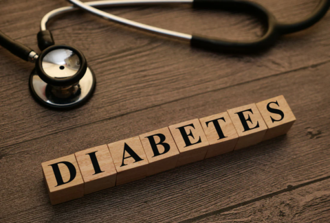 Diabetes blocks on the table