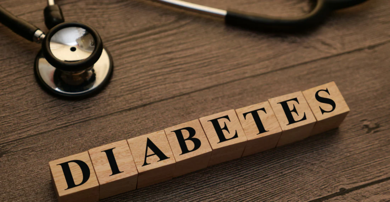 Diabetes blocks on the table
