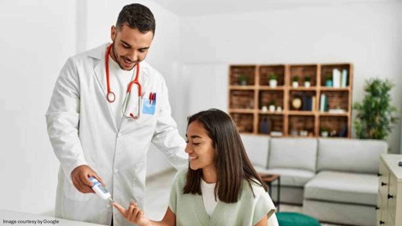 Doctor giving Janumet medicine