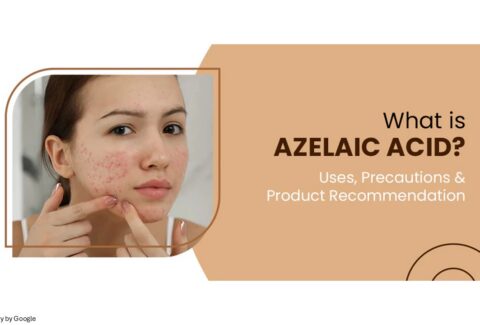 Azelaic Acid written on a brown banner