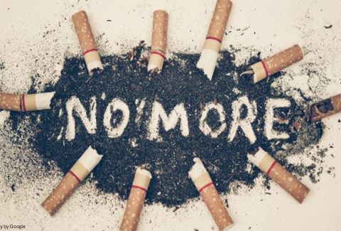 No more written around cigarette bud