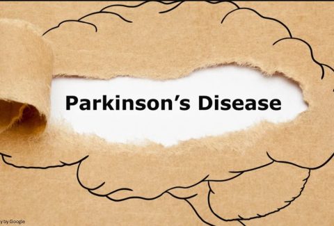 Parkinson disease on a cardboard
