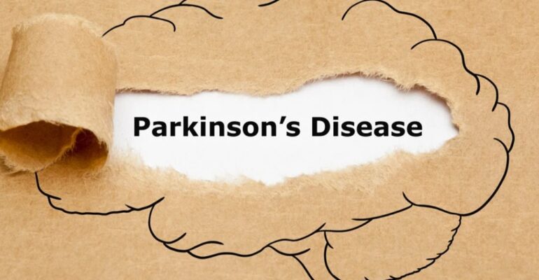 Parkinson disease on a cardboard