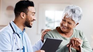 doctor with Psoriatic Arthritis patient