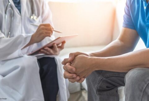 doctor with male patient