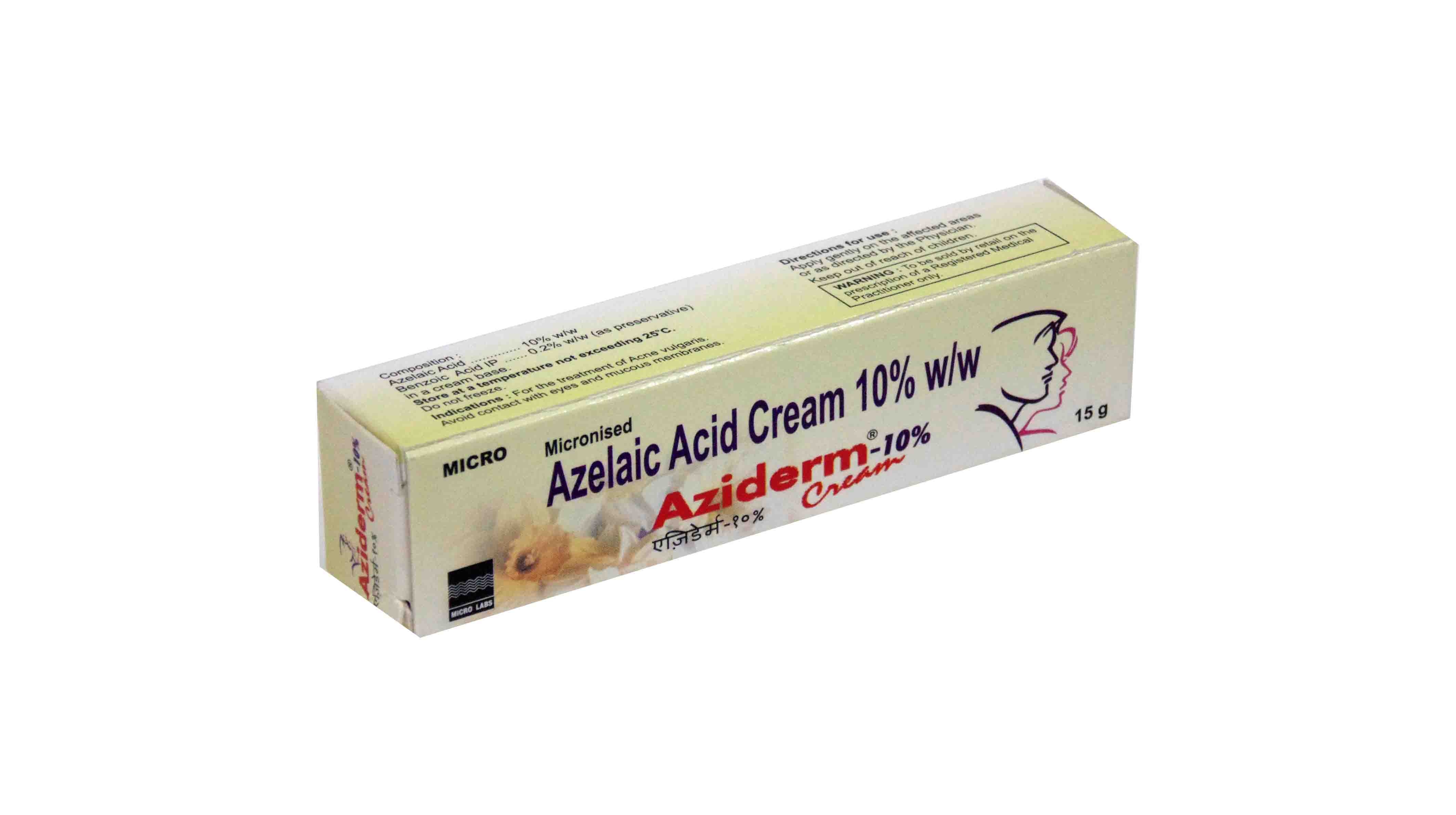 Aziderm Cream 10 % (15gm)