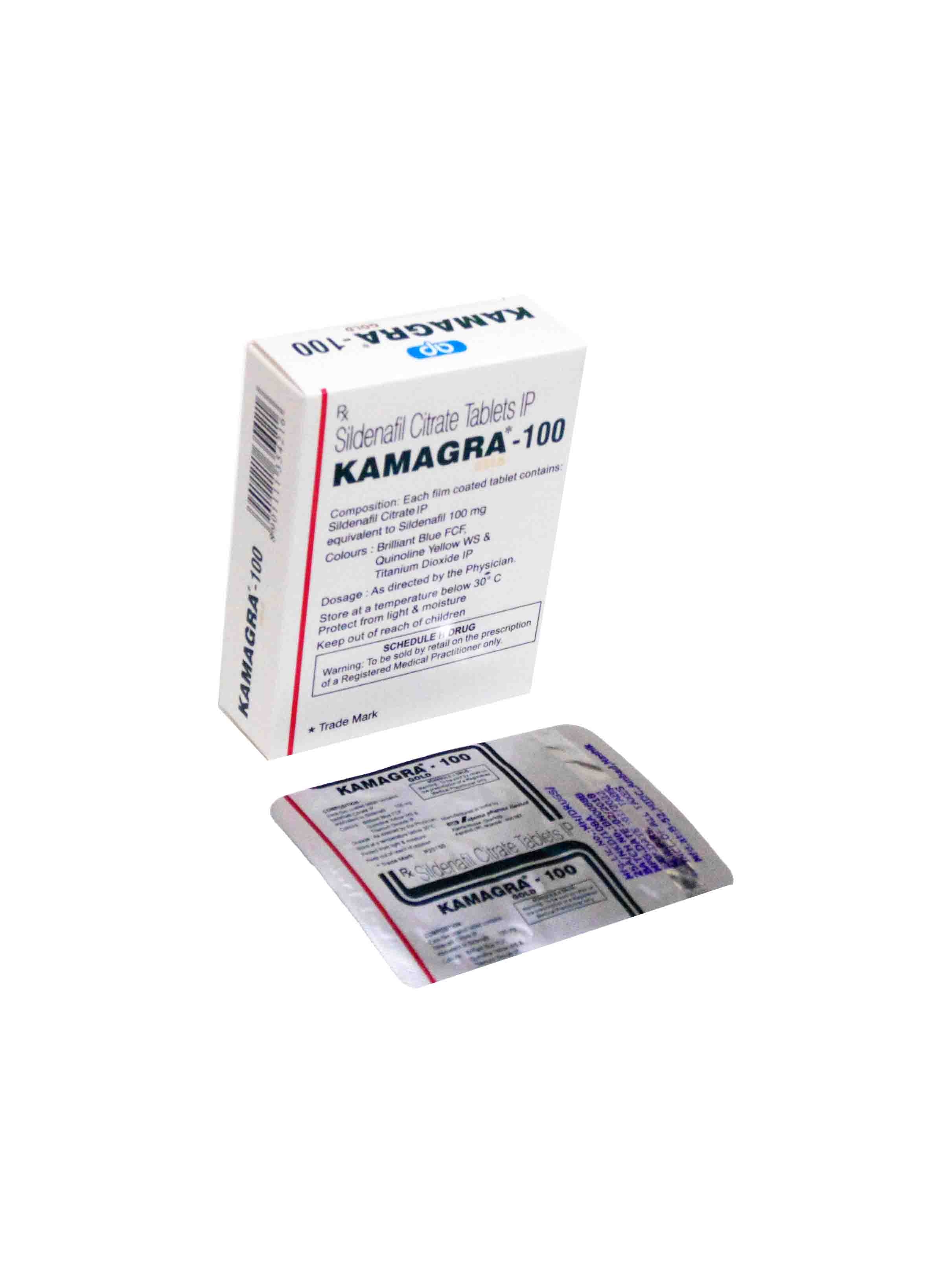 Kamagra 100mg Tablet, Sildenafil Citrate